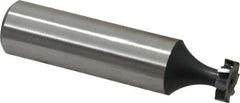 Interstate - 3/8" Diam x 3/32" Face Width, High Speed Steel, 6 Teeth, Shank Connection Woodruff Keyseat Cutter - Uncoated, 2-3/32" OAL x 1/2" Shank, Staggered Teeth, ANSI 303, Old Standard 212 - Top Tool & Supply