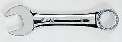 Combination Wrench: 4'' OAL, Steel, Chrome-Plated