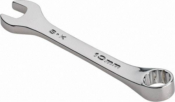 SK - 10mm 12 Point Offset Combination Wrench - 15° Offset Angle, 3-3/4" OAL, Steel, Chrome Finish - Top Tool & Supply