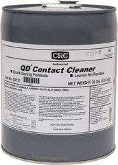 CRC - 5 Gallon Pail Contact Cleaner - 0°F Flash Point, 22,600 Volt Dielectric Strength, Flammable, Food Grade, Plastic Safe - Top Tool & Supply