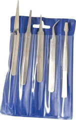 Value Collection - Stainless Steel Tweezer Set - 5 Piece - Top Tool & Supply