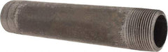 Made in USA - Schedule 80, 1-1/4" Diam x 8" Long Black Pipe Nipple - Threaded - Top Tool & Supply