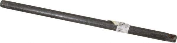 Value Collection - Schedule 80, 1/4" Diam x 12" Long Black Pipe Nipple - Threaded - Top Tool & Supply