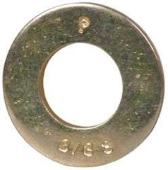 Made in USA - 3/8" Screw, Grade 8 Alloy Steel SAE Flat Washer - 13/32" ID x 13/16" OD, 0.072" Thick, Zinc Yellow Dichromate Finish - Top Tool & Supply