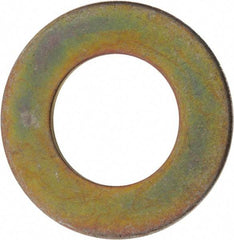 Made in USA - 1-3/8" Screw, Grade 8 Alloy Steel SAE Flat Washer - 1-7/16" ID x 2-3/4" OD, 0.213" Thick, Zinc Yellow Dichromate Finish - Top Tool & Supply