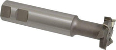 Interstate - 1-1/2" Cut Diam, 3/8" Cut Width, 1" Shank Diam, 5-5/16" OAL, M42 Cobalt T-Slot Cutter - Staggered Teeth, 8 Teeth - Top Tool & Supply