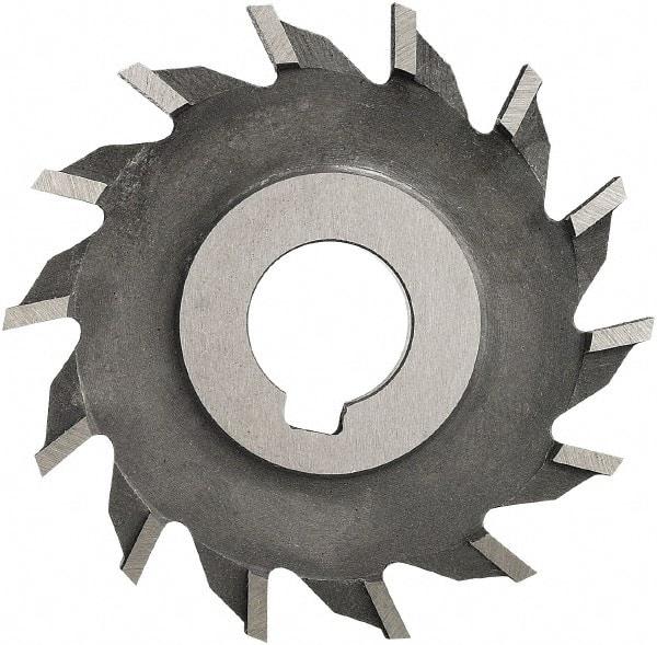 Made in USA - 6" Diam x 3/8" Width of Cut, 28 Teeth, High Speed Steel Side Milling Cutter - Straight Teeth, Uncoated - Top Tool & Supply