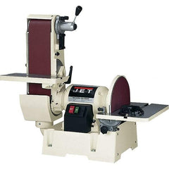 Jet - 48 Inch Long x 6 Inch Wide Belt, 12 Inch Diameter, Horizontal and Vertical Combination Sanding Machine - 2,500 Ft./min Belt Speed, 1-1/2 HP, Single Phase - Top Tool & Supply