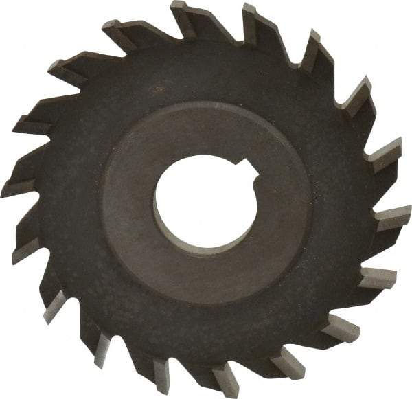 Value Collection - 16 Teeth, 4" Diam x 5/16" Width of Cut, High Speed Steel Side Milling Cutter - Straight Teeth, Uncoated - Top Tool & Supply