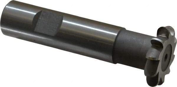 Whitney Tool Co. - 1/8" Radius, 1/4" Circle Diam, 1-1/4" Cutter Diam, Shank Connection, Convex Radius Cutter - 3/4" Shank Diam, 3-1/2" OAL, High Speed Steel, Uncoated, Profile Ground, 10 Teeth, Weldon Flat - Top Tool & Supply