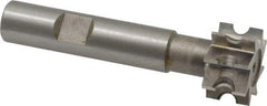 Whitney Tool Co. - 3/32" Radius, 3/16" Circle Diam, 7/8" Cutter Diam, 1/2" Cutting Width, Shank Connection, Concave Radius Cutter - 1/2" Shank Diam, 3" OAL, High Speed Steel, Uncoated, Profile Ground, 8 Teeth, Weldon Flat - Top Tool & Supply