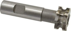 Whitney Tool Co. - 1/8" Radius, 1/4" Circle Diam, 1-1/4" Cutter Diam, 9/16" Cutting Width, Shank Connection, Concave Radius Cutter - 3/4" Shank Diam, 3-1/2" OAL, High Speed Steel, Uncoated, Profile Ground, 8 Teeth, Weldon Flat - Top Tool & Supply