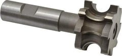 Whitney Tool Co. - 5/16" Radius, 5/8" Circle Diam, 1-3/4" Cutter Diam, 1-1/8" Cutting Width, Shank Connection, Concave Radius Cutter - 3/4" Shank Diam, 4" OAL, High Speed Steel, Uncoated, Profile Ground, 8 Teeth, Weldon Flat - Top Tool & Supply