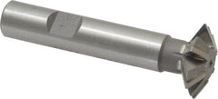 Whitney Tool Co. - 1° 1" Cut Diam, 5/16" Cut Width, 1/2" Shank, Carbide-Tipped Double-Angle Cutter - Top Tool & Supply