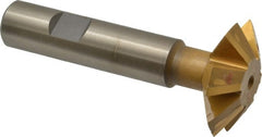 Whitney Tool Co. - 1-1/2° 1-1/2" Cut Diam, 1/2" Cut Width, 5/8" Shank, Carbide-Tipped Double-Angle Cutter - Top Tool & Supply