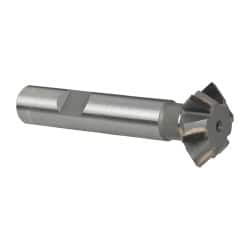 Whitney Tool Co. - 1° 1" Cut Diam, 3/8" Cut Width, 1/2" Shank, Carbide-Tipped Double-Angle Cutter - Top Tool & Supply