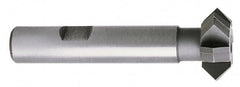 Whitney Tool Co. - 2-1/4° 2-1/4" Cut Diam, 3/4" Cut Width, 7/8" Shank, Carbide-Tipped Double-Angle Cutter - Top Tool & Supply