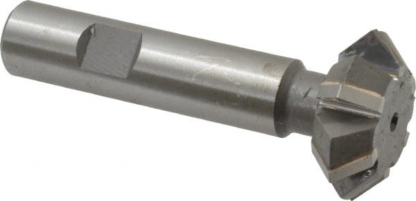 Whitney Tool Co. - 1-3/8° 1-3/8" Cut Diam, 1/2" Cut Width, 5/8" Shank, Carbide-Tipped Double-Angle Cutter - Top Tool & Supply