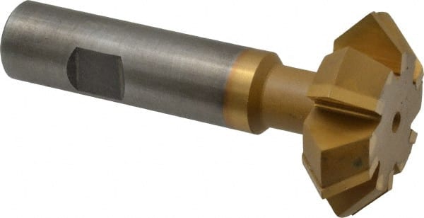 Whitney Tool Co. - 1-7/8° 1-7/8" Cut Diam, 5/8" Cut Width, 3/4" Shank, Carbide-Tipped Double-Angle Cutter - Top Tool & Supply