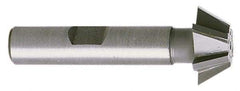 Whitney Tool Co. - 3/4" Diam x 5/16" Width of Cut, 60° Included Angle, Shank Connection, Carbide Tipped Single Angle Cutter - 3/8" Shank Diam, 2-1/8" Overall Length, Right Hand Cut, TiN Coated - Top Tool & Supply