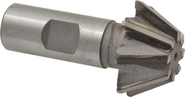 Whitney Tool Co. - 1-1/2" Diam x 5/8" Width of Cut, 60° Included Angle, Shank Connection, Carbide Tipped Single Angle Cutter - 3/4" Shank Diam, 2-3/4" Overall Length, Right Hand Cut, Uncoated - Top Tool & Supply