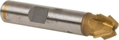 Whitney Tool Co. - 1/2" Diam x 7/32" Width of Cut, 60° Included Angle, Shank Connection, Carbide Tipped Single Angle Cutter - 3/8" Shank Diam, 2-1/8" Overall Length, Right Hand Cut, TiN Coated - Top Tool & Supply