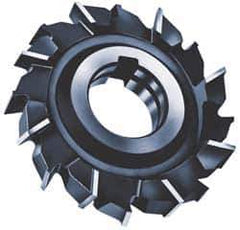 Made in USA - 3" Diam x 1/2" Width of Cut, 18 Teeth, Cobalt Side Milling Cutter - Staggered Teeth, Uncoated - Top Tool & Supply