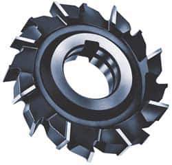 Made in USA - 6" Diam x 3/4" Width of Cut, 24 Teeth, Cobalt Side Milling Cutter - Staggered Teeth, Uncoated - Top Tool & Supply