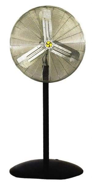 Airmaster - 30" Blade, 1/3 hp, 3,415, 5,300 & 7,185 CFM, Industrial Circulation Fan - Pedestal, 115 Volts, 2.7 Amps, 3 Speed - Top Tool & Supply