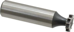 Interstate - 1/2" Diam x 3/32" Face Width, High Speed Steel, 8 Teeth, Shank Connection Woodruff Keyseat Cutter - Uncoated, 2-3/32" OAL x 1/2" Shank, Straight Teeth, ANSI 304, Old Standard 2 - Top Tool & Supply