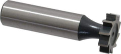 Interstate - 3/4" Diam x 3/16" Face Width, High Speed Steel, 10 Teeth, Shank Connection Woodruff Keyseat Cutter - Uncoated, 2-3/16" OAL x 1/2" Shank, Straight Teeth, ANSI 606, Old Standard 9 - Top Tool & Supply