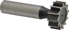 Interstate - 1" Diam x 3/8" Face Width, High Speed Steel, 12 Teeth, Shank Connection Woodruff Keyseat Cutter - Uncoated, 2-3/8" OAL x 1/2" Shank, Straight Teeth, ANSI 1208, Old Standard 152 - Top Tool & Supply