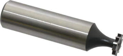 Interstate - 3/8" Diam x 1/16" Face Width, High Speed Steel, 6 Teeth, Shank Connection Woodruff Keyseat Cutter - Uncoated, 2-1/16" OAL x 1/2" Shank, Straight Teeth, ANSI 203, Old Standard 211 - Top Tool & Supply