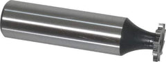 Interstate - 1/2" Diam x 1/16" Face Width, Cobalt, 10 Teeth, Shank Connection Woodruff Keyseat Cutter - Uncoated, 2-1/16" OAL x 1/2" Shank, Straight Teeth, ANSI 204, Old Standard 1 - Top Tool & Supply