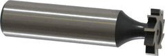 Interstate - 5/8" Diam x 1/8" Face Width, Cobalt, 8 Teeth, Shank Connection Woodruff Keyseat Cutter - Uncoated, 2-1/8" OAL x 1/2" Shank, Straight Teeth, ANSI 405, Old Standard 5 - Top Tool & Supply