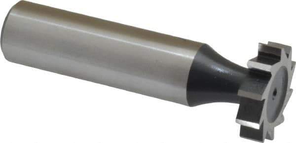 Interstate - 3/4" Diam x 3/16" Face Width, Cobalt, 10 Teeth, Shank Connection Woodruff Keyseat Cutter - Uncoated, 2-3/16" OAL x 1/2" Shank, Straight Teeth, ANSI 606, Old Standard 9 - Top Tool & Supply