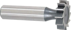 Interstate - 1" Diam x 1/4" Face Width, Cobalt, 12 Teeth, Shank Connection Woodruff Keyseat Cutter - Uncoated, 2-1/4" OAL x 1/2" Shank, Straight Teeth, ANSI 808, Old Standard 15 - Top Tool & Supply