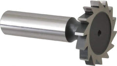 Interstate - 1-1/4" Diam x 3/16" Face Width, Cobalt, 14 Teeth, Shank Connection Woodruff Keyseat Cutter - Uncoated, 2-3/16" OAL x 1/2" Shank, Straight Teeth, ANSI 610, Old Standard 19 - Top Tool & Supply