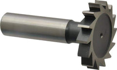 Interstate - 1-3/8" Diam x 1/4" Face Width, Cobalt, 14 Teeth, Shank Connection Woodruff Keyseat Cutter - Uncoated, 2-1/4" OAL x 1/2" Shank, Straight Teeth, ANSI 811, Old Standard 22 - Top Tool & Supply