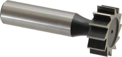 Interstate - 1" Diam x 3/8" Face Width, Cobalt, 12 Teeth, Shank Connection Woodruff Keyseat Cutter - Uncoated, 2-3/8" OAL x 1/2" Shank, Straight Teeth, ANSI 1208, Old Standard 152 - Top Tool & Supply