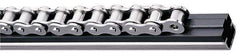 Fenner Drives - 0.79" Guide Width, 0.59" Guide Height, C3 Mount, UHMW PE, Single Chain Guide - 10" Overall Width x 0.79" Overall Height, Galvanized Steel - Top Tool & Supply