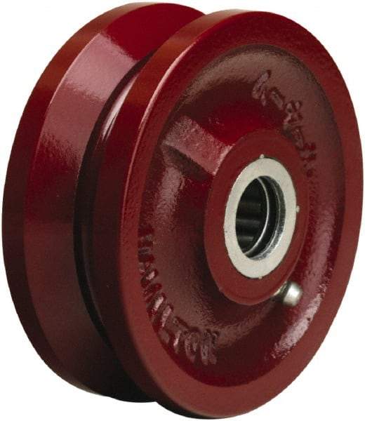 Hamilton - 4 Inch Diameter x 1-1/2 Inch Wide, Cast Iron Caster Wheel - 600 Lb. Capacity, 1-3/4 Inch Hub Length, 3/4 Inch Axle Diameter, Straight Roller Bearing - Top Tool & Supply