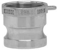 EVER-TITE Coupling Products - 4" Aluminum Cam & Groove Suction & Discharge Hose Male Adapter Female NPT Thread - Part A, 4" Thread, 100 Max psi - Top Tool & Supply