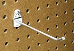 Triton - 3/16" Diam, 4" Long Single Angled End Pegboard Hook - 4-5/8" Projection, 30° Bend, 1/2" Bend Length, Steel - Top Tool & Supply