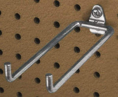 Triton - 1/4" Diam, 5-3/4" Long Double Arm Pegboard Hook - 6-1/4" Projection, 80° Bend, 3/4" Bend Length, Steel - Top Tool & Supply