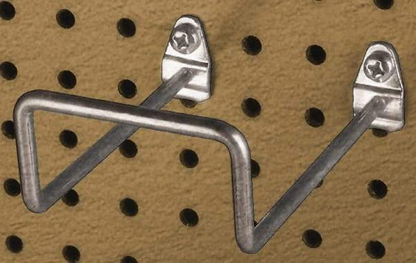 Triton - 2-3/4" ID, 1/4" Diam, 5" Long Double Closed End Loop Pegboard Hook - 5-5/8" Projection, 80° Bend, 2" Bend Length, Steel - Top Tool & Supply