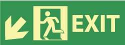 NMC - Exit, Plastic Exit Sign - 14" Wide x 5" High, Glow-in-the-Dark - Top Tool & Supply