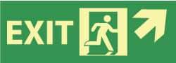 NMC - Exit, Plastic Exit Sign - 14" Wide x 5" High, Glow-in-the-Dark - Top Tool & Supply