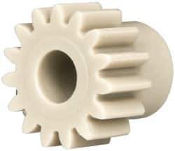 Made in USA - 20 Pitch, 3/4" Pitch Diam, 0.85" OD, 15 Tooth Spur Gear - 3/8" Face Width, 5/16" Bore Diam, 19/32" Hub Diam, 20° Pressure Angle, Acetal - Top Tool & Supply