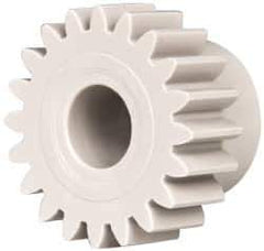 Made in USA - 20 Pitch, 1" Pitch Diam, 1.1" OD, 20 Tooth Spur Gear - 3/8" Face Width, 3/8" Bore Diam, 47/64" Hub Diam, 20° Pressure Angle, Acetal - Top Tool & Supply